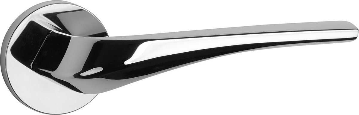 Aprile Massieve Deurkruk Dalia Chroom Gepolijst Op Rond Rozet