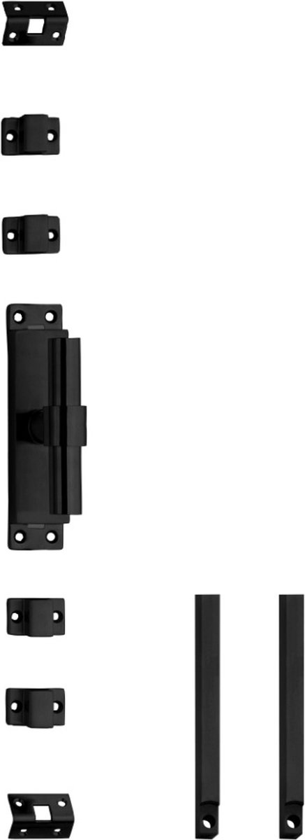 Intersteel | Kruk-espagnolet rechts T-recht met stangenset | 2X1245mm | Zwart