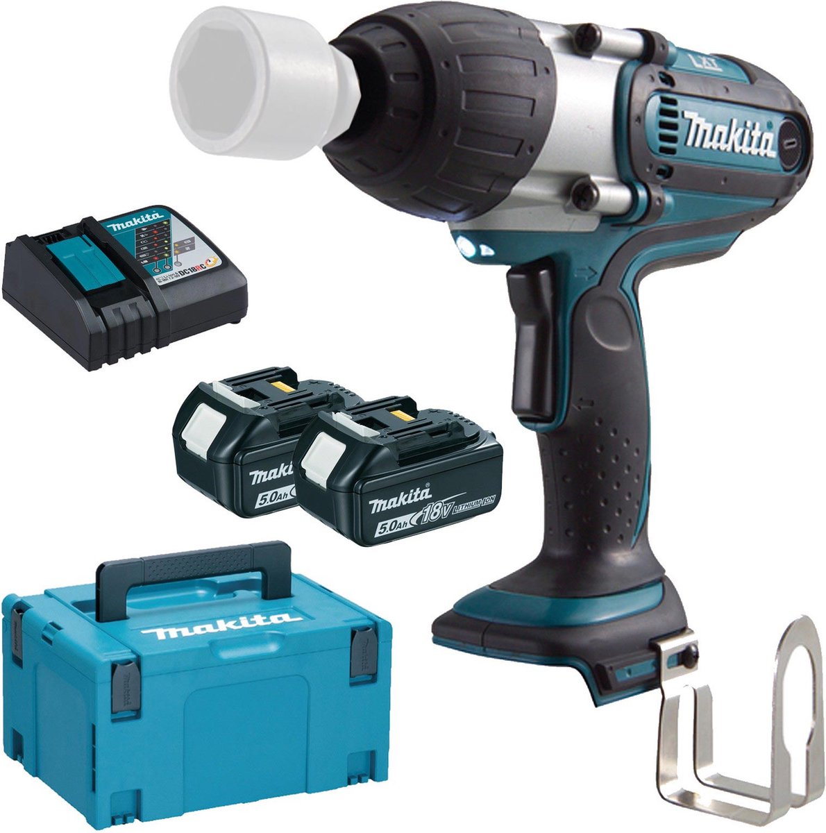 Makita DTW450RTJ Accu Slagmoersleutel 1/2" 440Nm 18V 5.0Ah in Mbox"