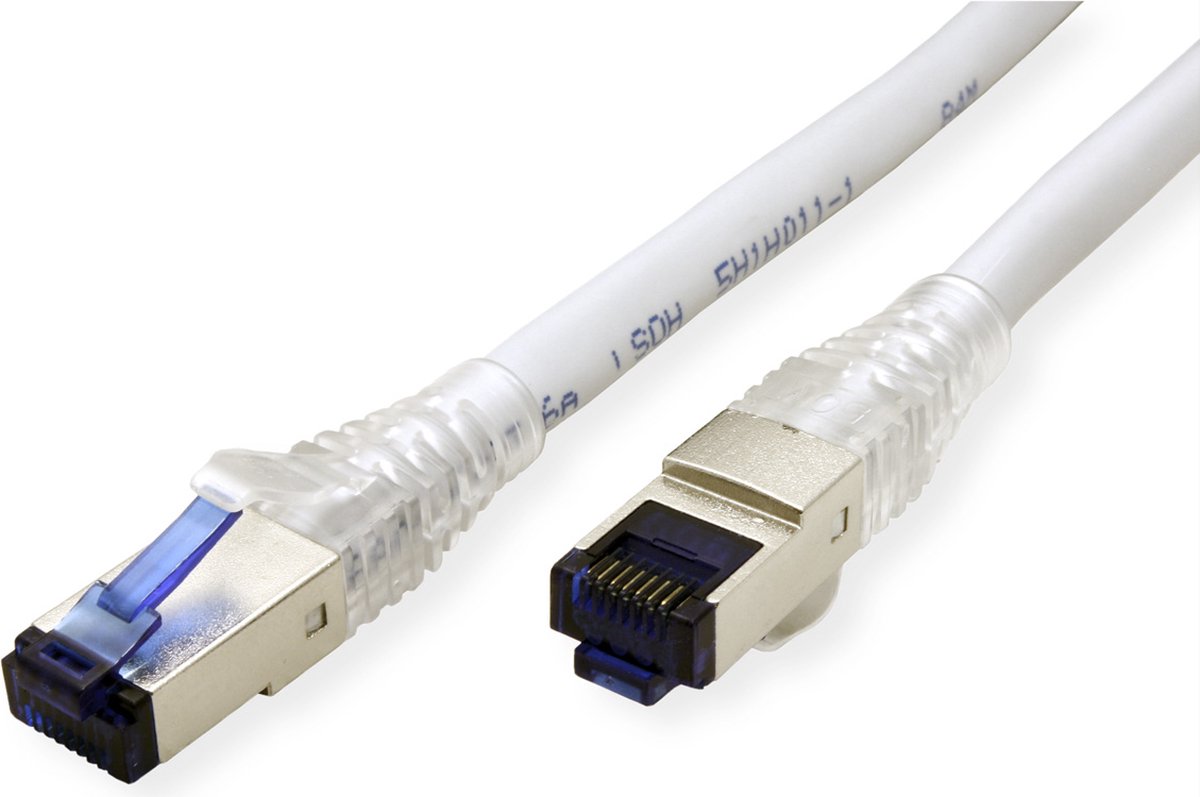 ROLINE patchkabel Cat.6A (Klasse EA) S/FTP (PiMF), massief, LSOH, grijs, 70 m