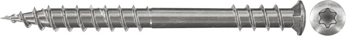Fischer 660616 Terrasschroeven 5.5 mm 60 mm T RVS 200 stuk(s)