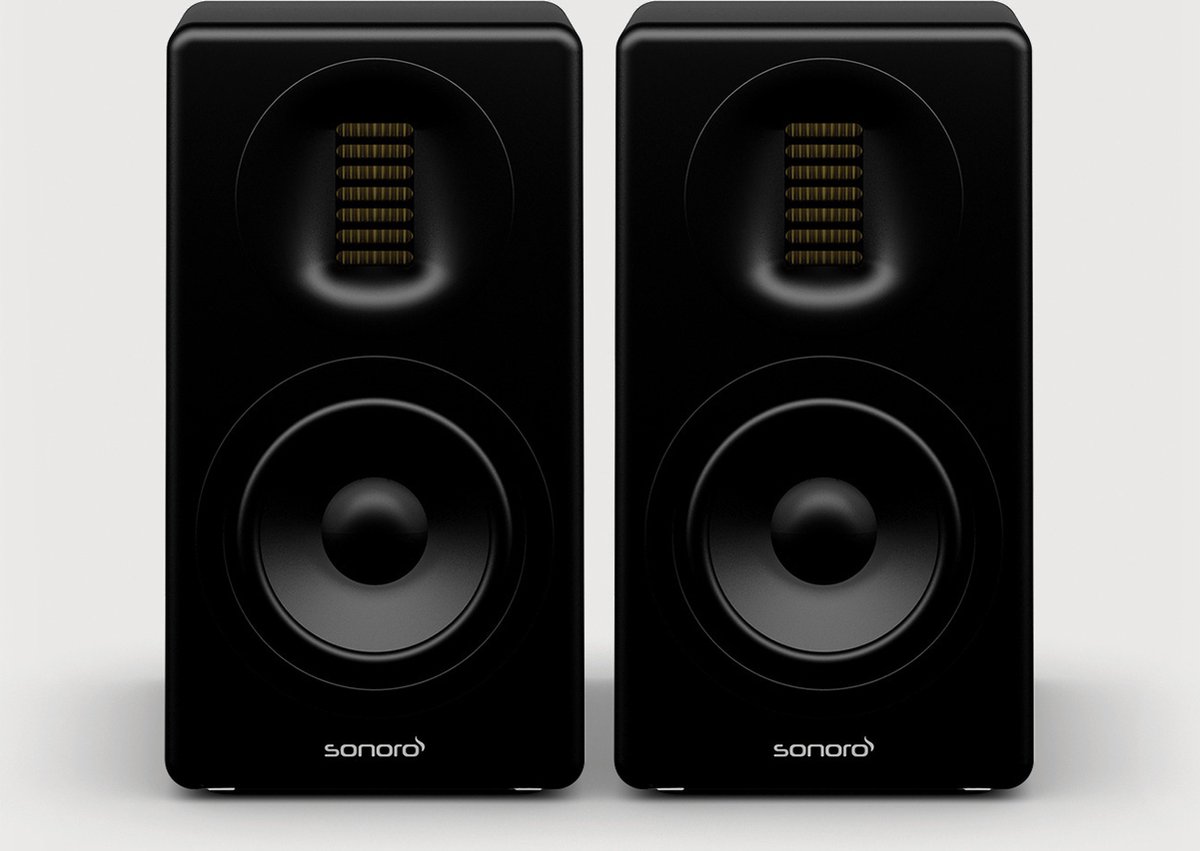 Sonoro: ORCHESTRA slim boekenplank speakers - Mat zwart