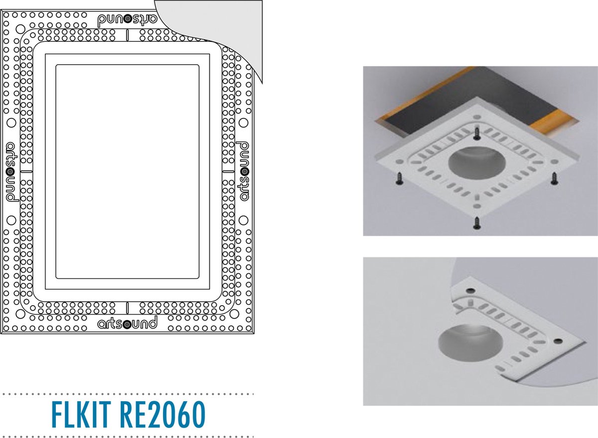 ArtSound: FLKIT RE2060 Flush Mount Kit voor RE2060 - Wit
