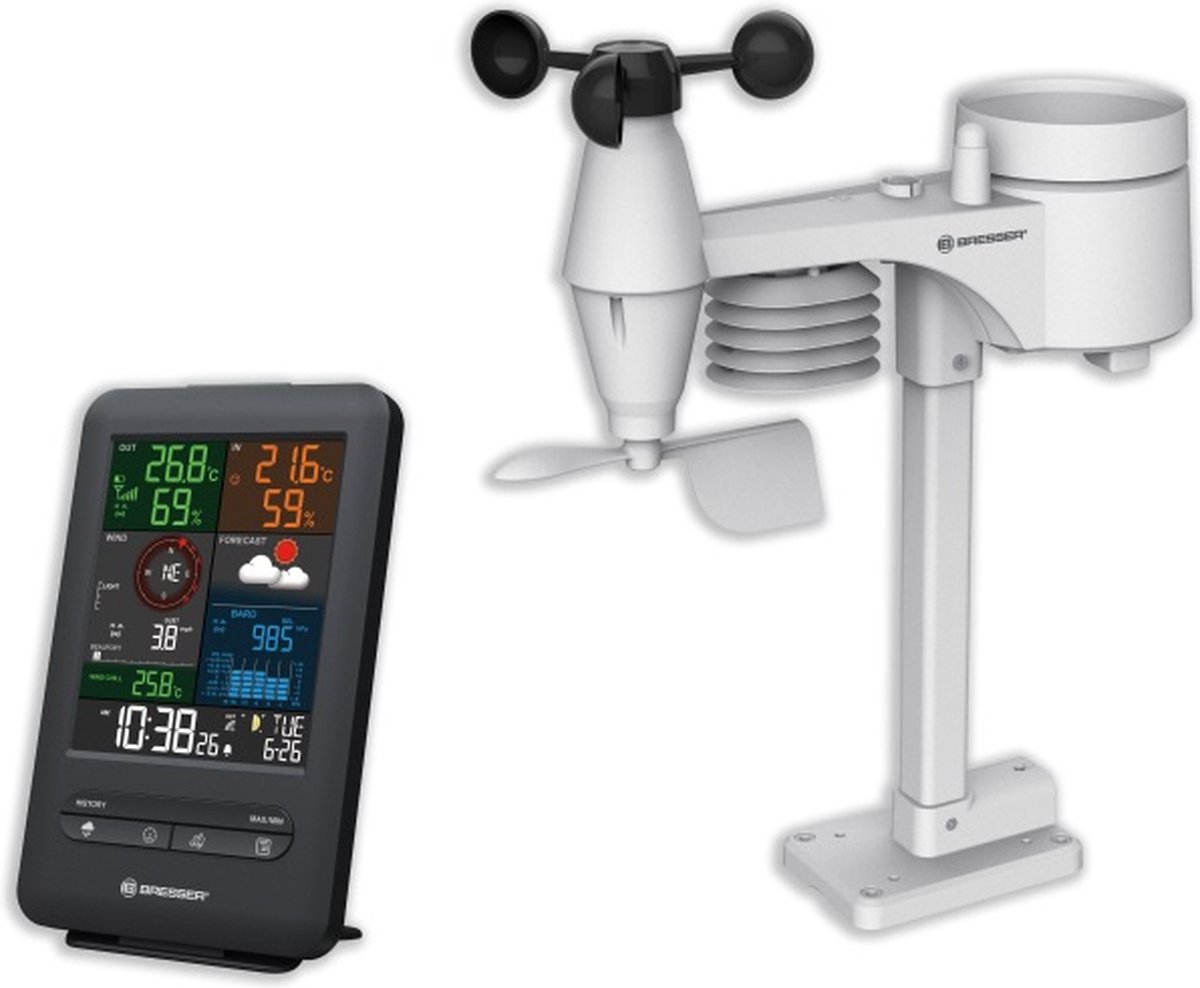 BRESSER 5-in-1 weerstation Beaufort met kleurendisplay