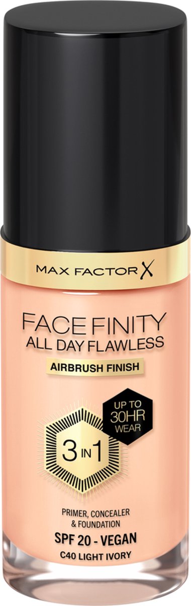Max Factor Facefinity All Day Flawless Foundation C40 Light Ivory 34 ml