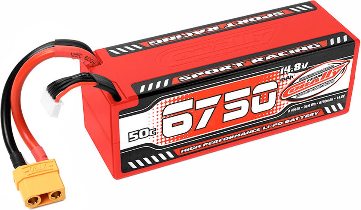 Team Corally Voltax Lipo 120c 14,8 volt 6750mah met XT90 Stekker