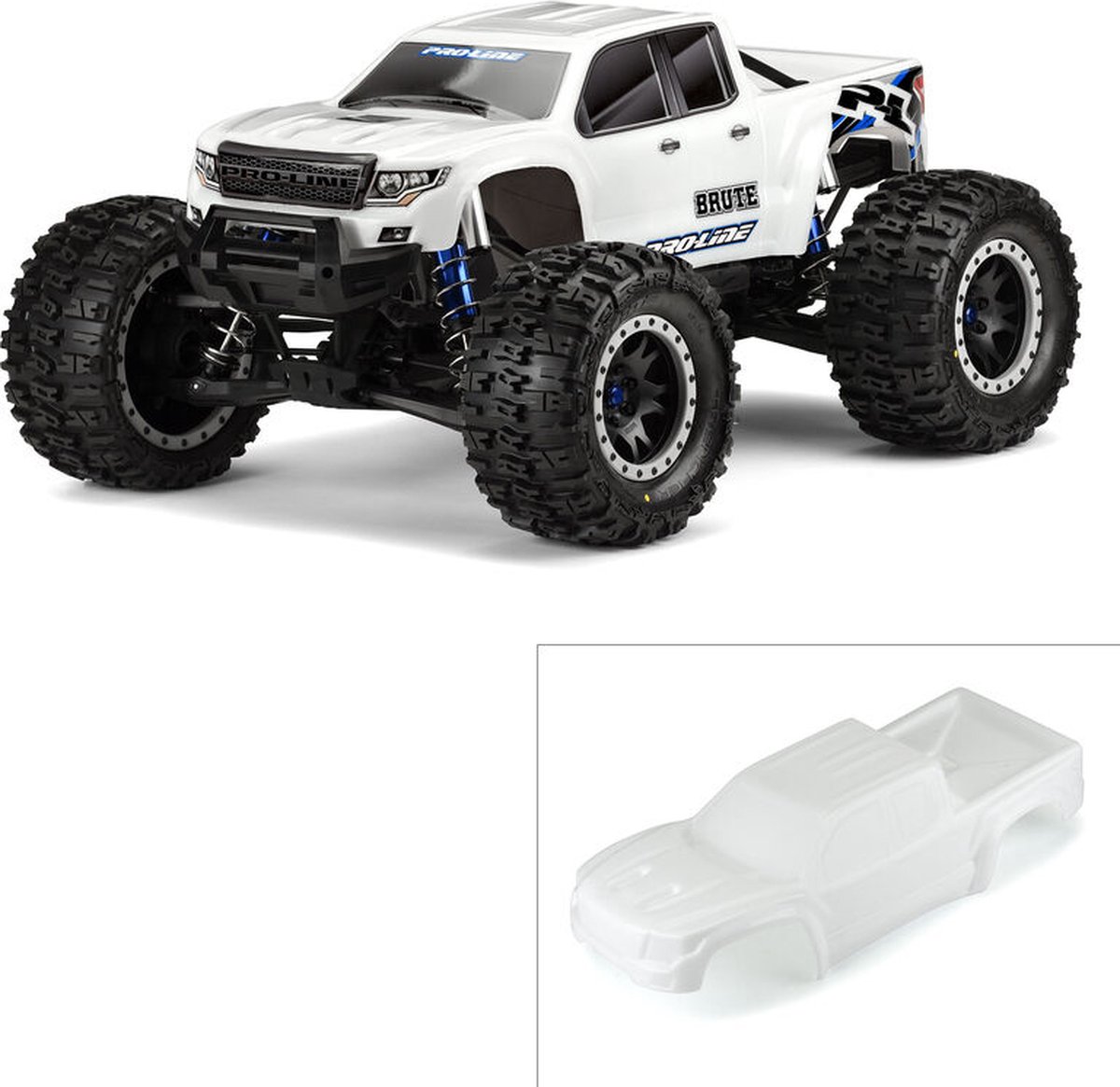 Proline Brute Bash Armor Body White voor Traxxas X-Maxx (PL3513-17)