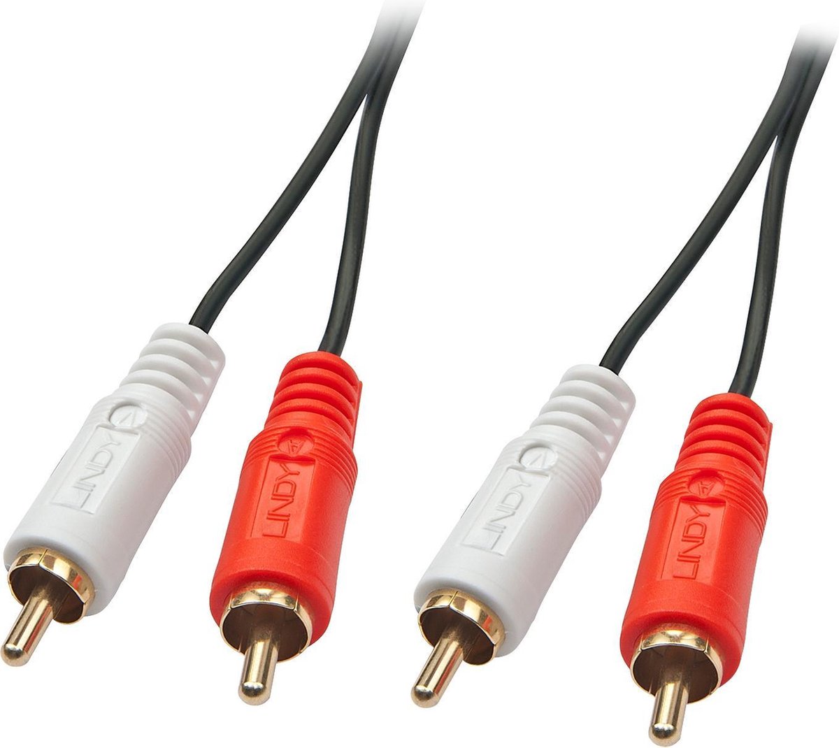 LINDY 35666 Cinch Audio Aansluitkabel [2x Cinch-stekker - 2x Cinch-stekker] 20.00 m Zwart