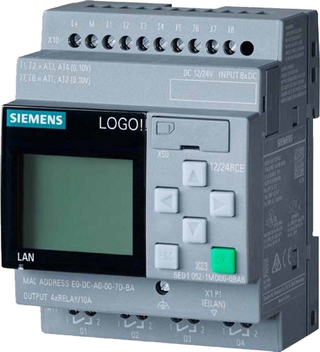 Siemens 6ED1052-1MD08-0BA2 PLC-aansturingsmodule 12 V/DC, 24 V/DC