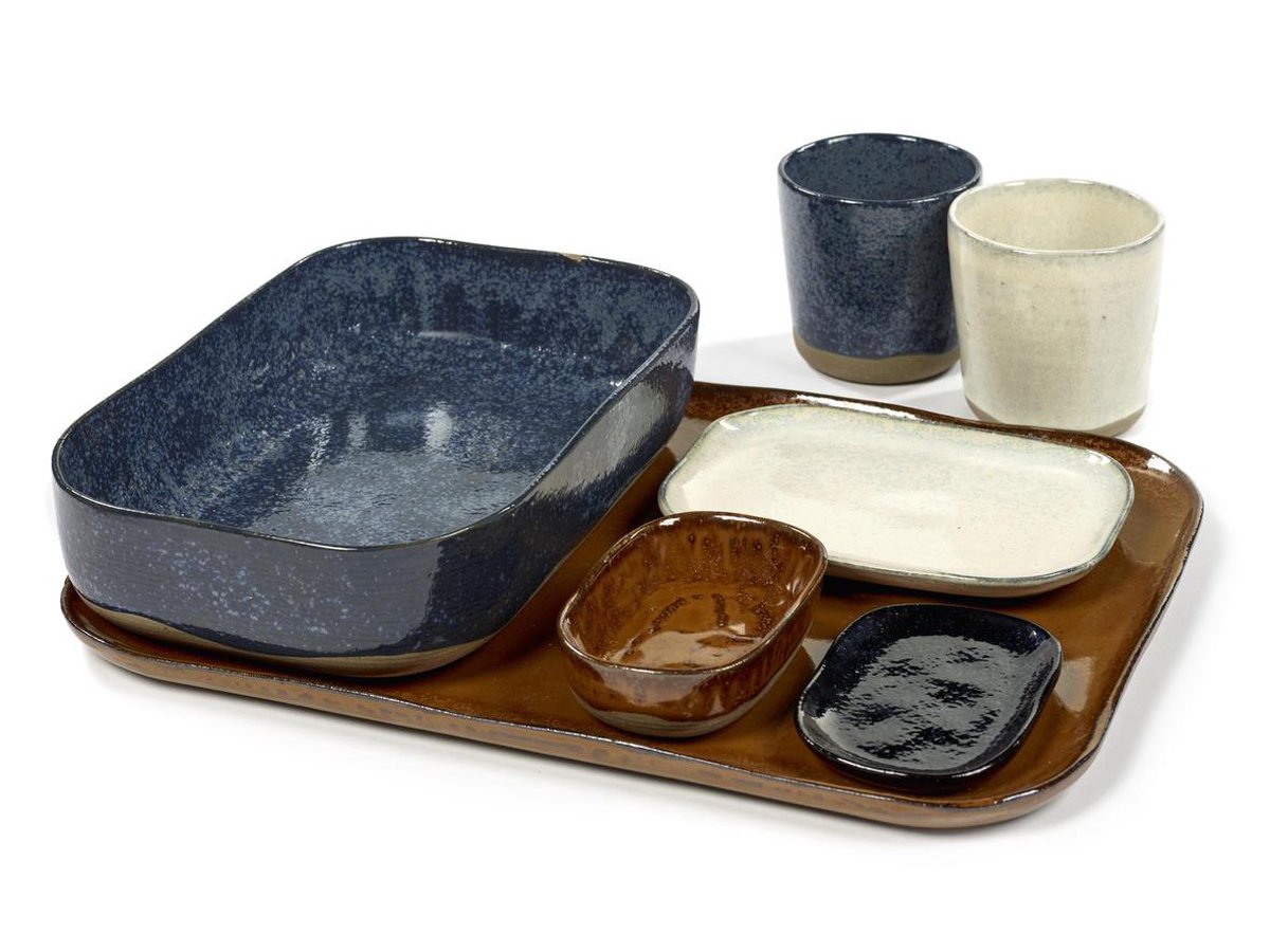 Serax La Nouvelle Table By Merci Onderbord 23x32 Set Van 4 Ocher/Brown