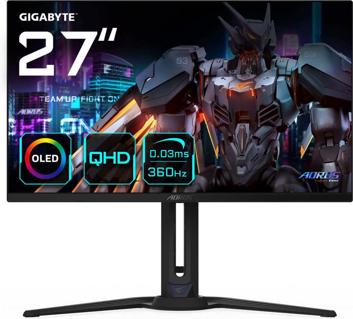 Gigabyte AORUS FO27Q3 27  Quad HD 360Hz OLED Gaming Monitor