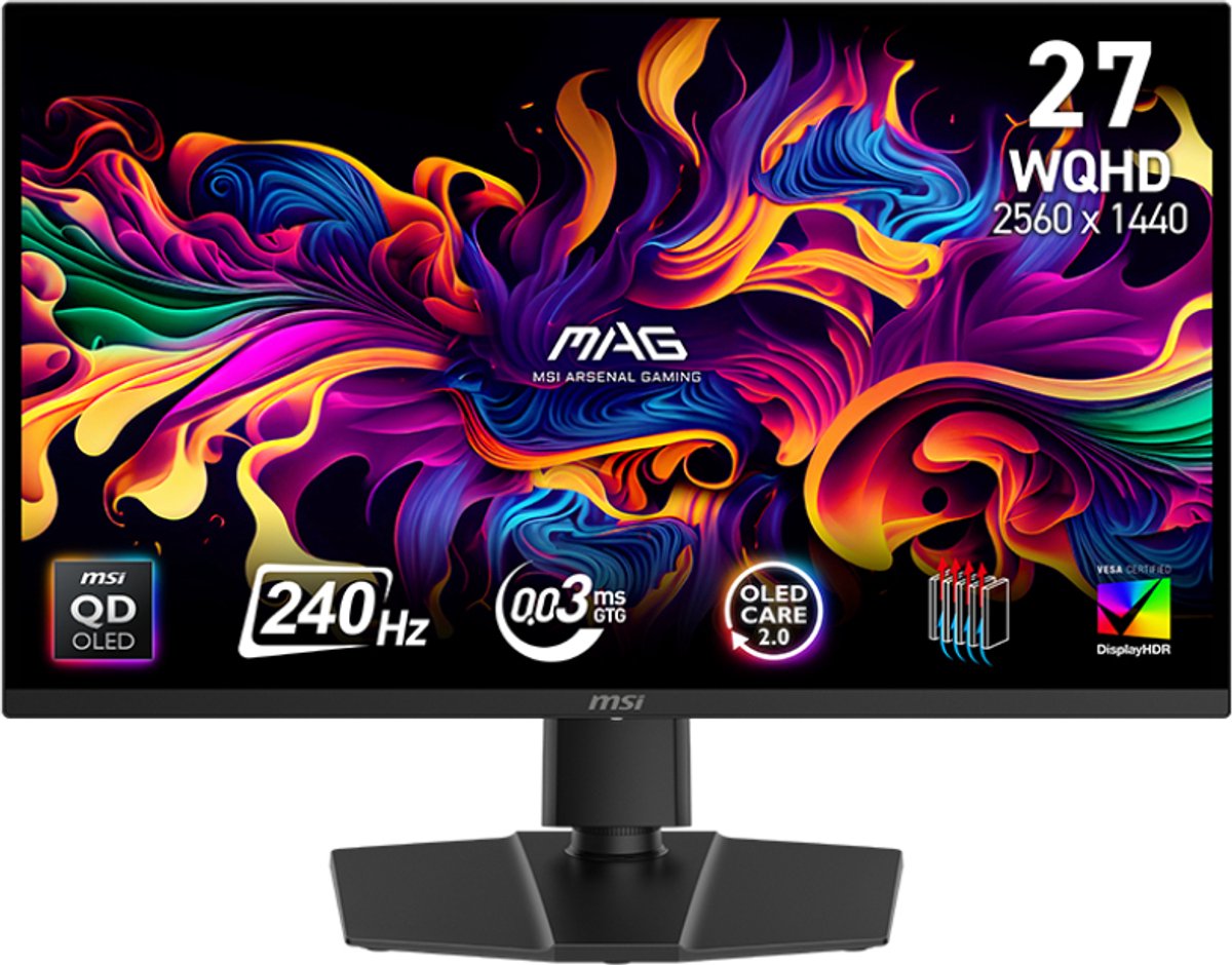 MSI MAG 271QP QD-OLED E2 27  Quad HD 240Hz OLED Gaming Monitor