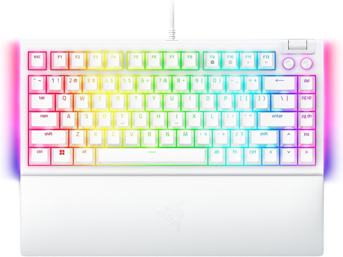 Razer BlackWidow V4 75% Wit Bedraad Gaming Toetsenbord