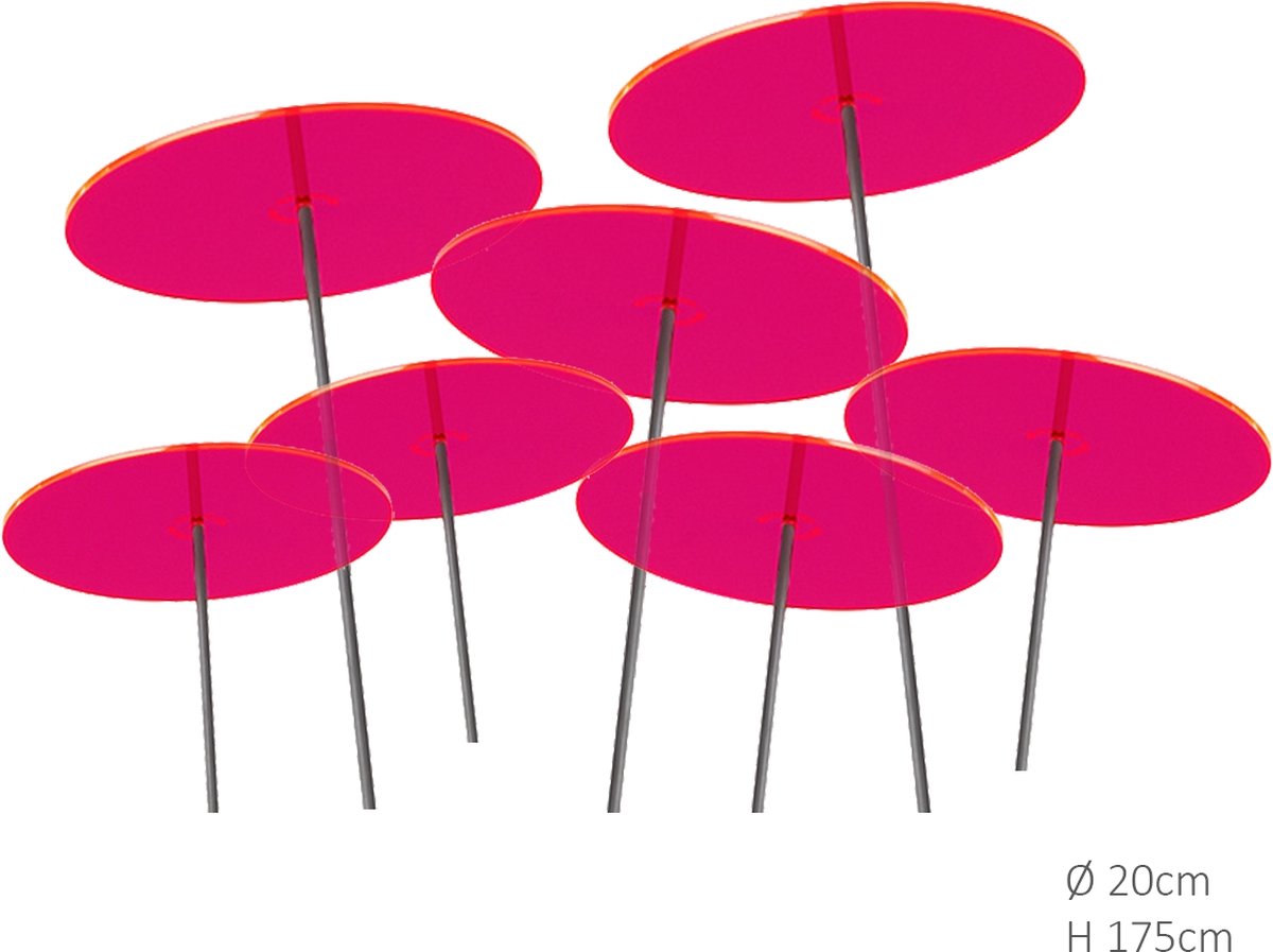 7 stuks! Zonnevangers Rood-Roze (kleur fuchsia) groot 175x20 cm Cazador Del Sol - Cazador del sol