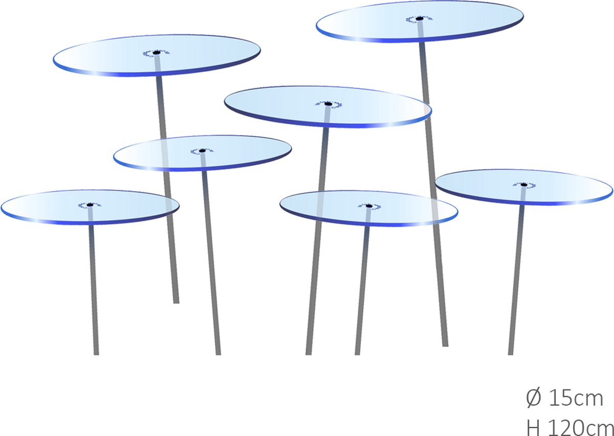 7 stuks! Zonnevangers Blauw medium 120x15 cm Cazador Del Sol - Cazador del sol