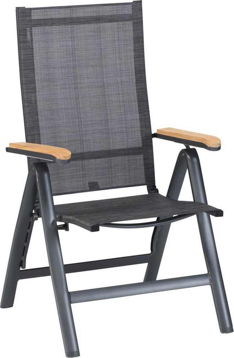 Memphis Verstelbare Tuinstoel Antraciet - Exotan