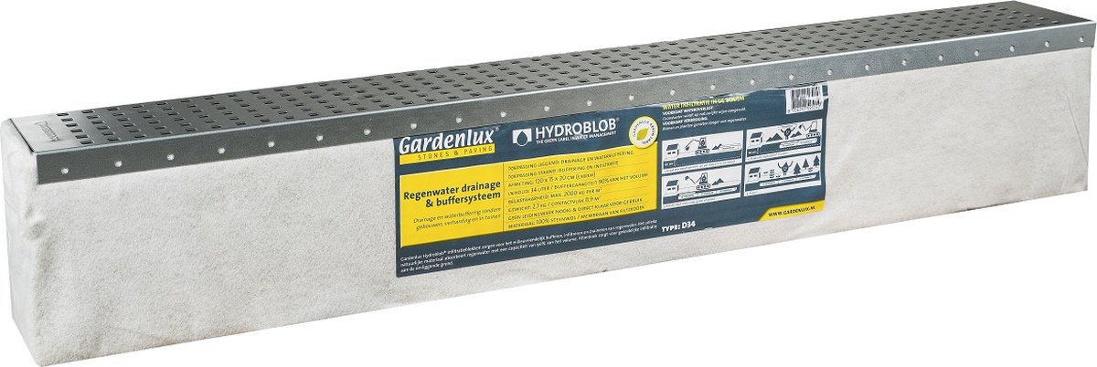 Rooster set verzinkt incl. D34 unit 120x15x20 cm prijs per stuk - Gardenlux