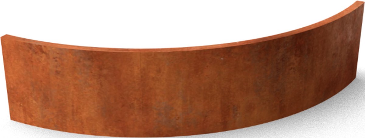 Fronta Keerwanden Cortenstaal Buitenbocht Lengte: 1500 Breedte: 200 Hoogte: 500 - Geroba