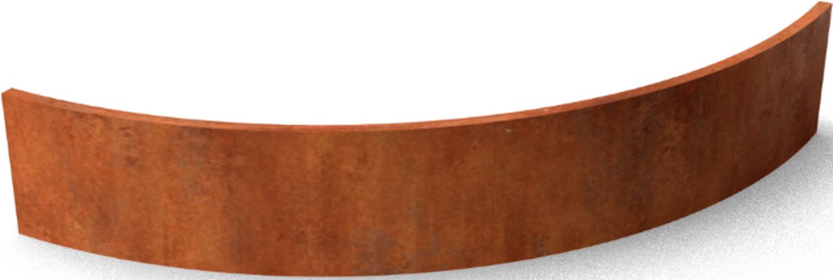 Fronta Keerwanden Cortenstaal Buitenbocht Lengte: 2000 Breedte: 200 Hoogte: 500 - Geroba