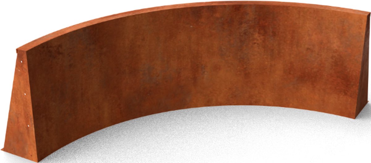 Fronta Keerwanden Cortenstaal Bocht Lengte: 1000 Breedte: 200 Hoogte: 500 - Geroba