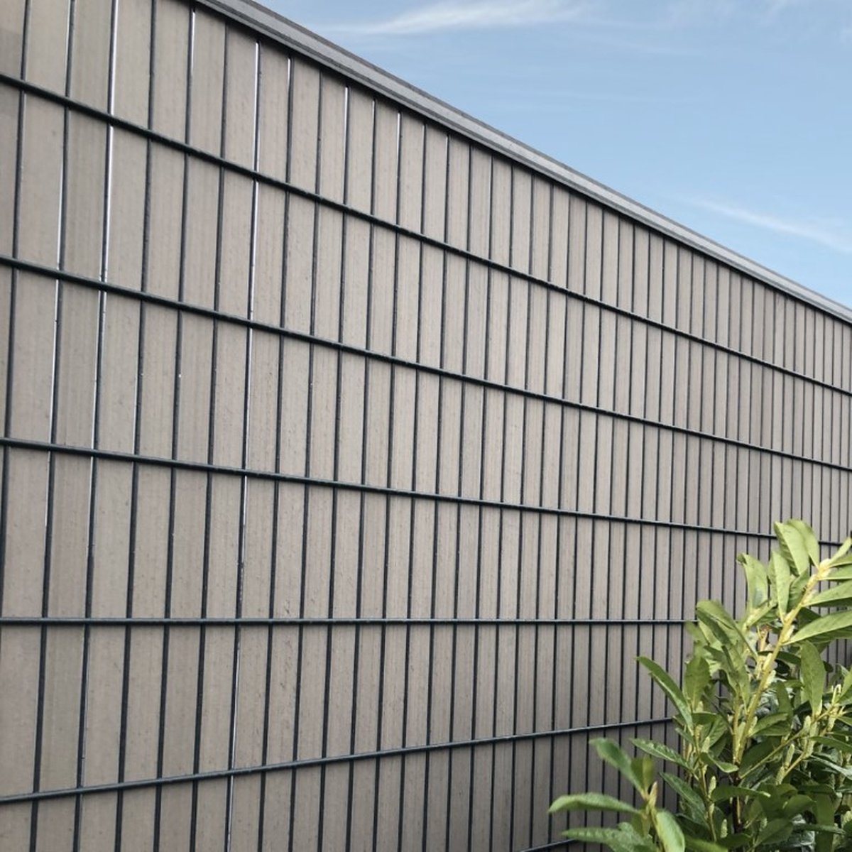 Privacy lamellen composite kit 2d h203 cm bruin - Effenso