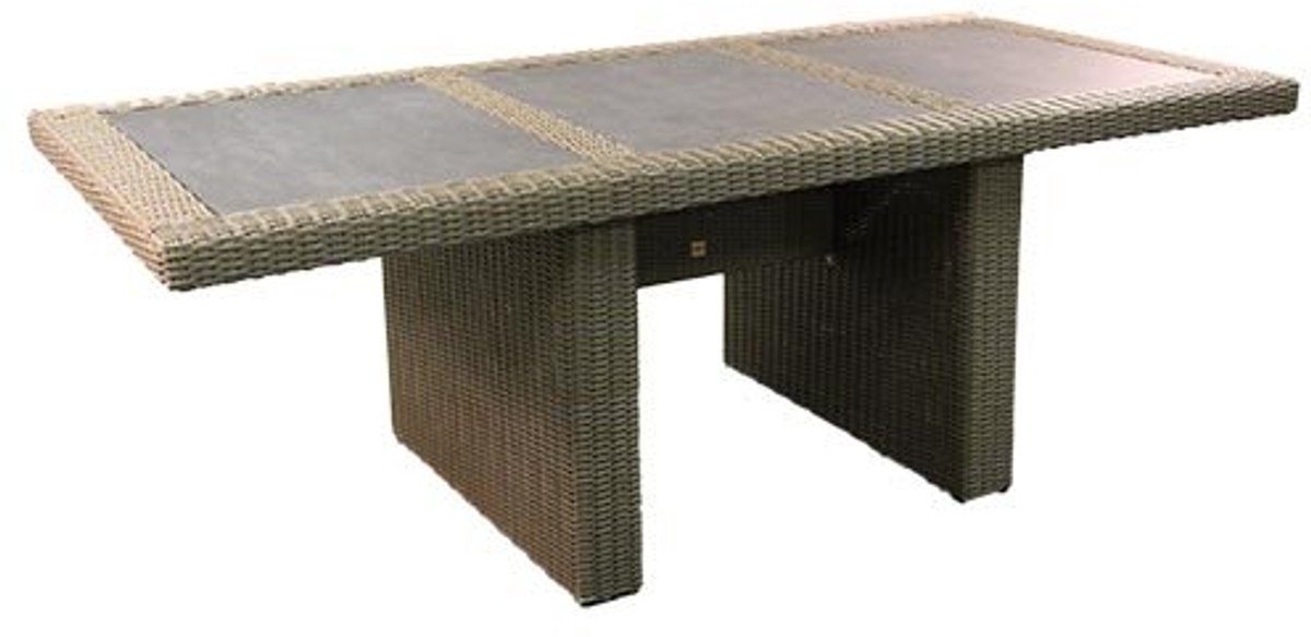Dining tafel 220x100cm Wicker HM02 Kobo - stof 239 incl 3x inlay - Own