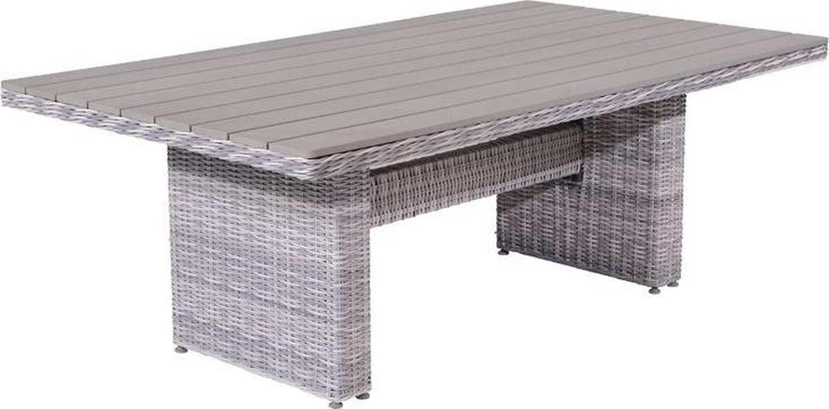 Tennessee L/D tafel 180x100 cloudy Grijs - Garden impressions