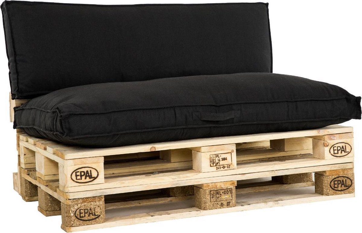 Zit Palletkussen Luana 80x120 cm Black - Unique living