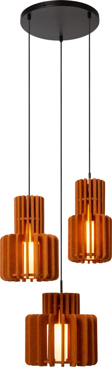 Lucide Rollo - Hangamp - Ø 50 X 150 Cm - Terracotta