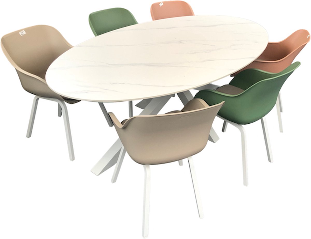 Hartman dining set tafel xander 6x soleil stoel - Driesprong collection