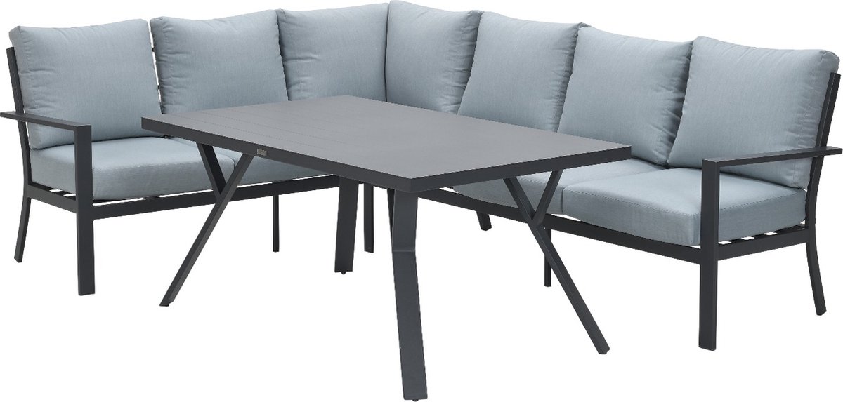 Sergio L/D set 3-dlg links carbon black/ mint grey - Garden impressions