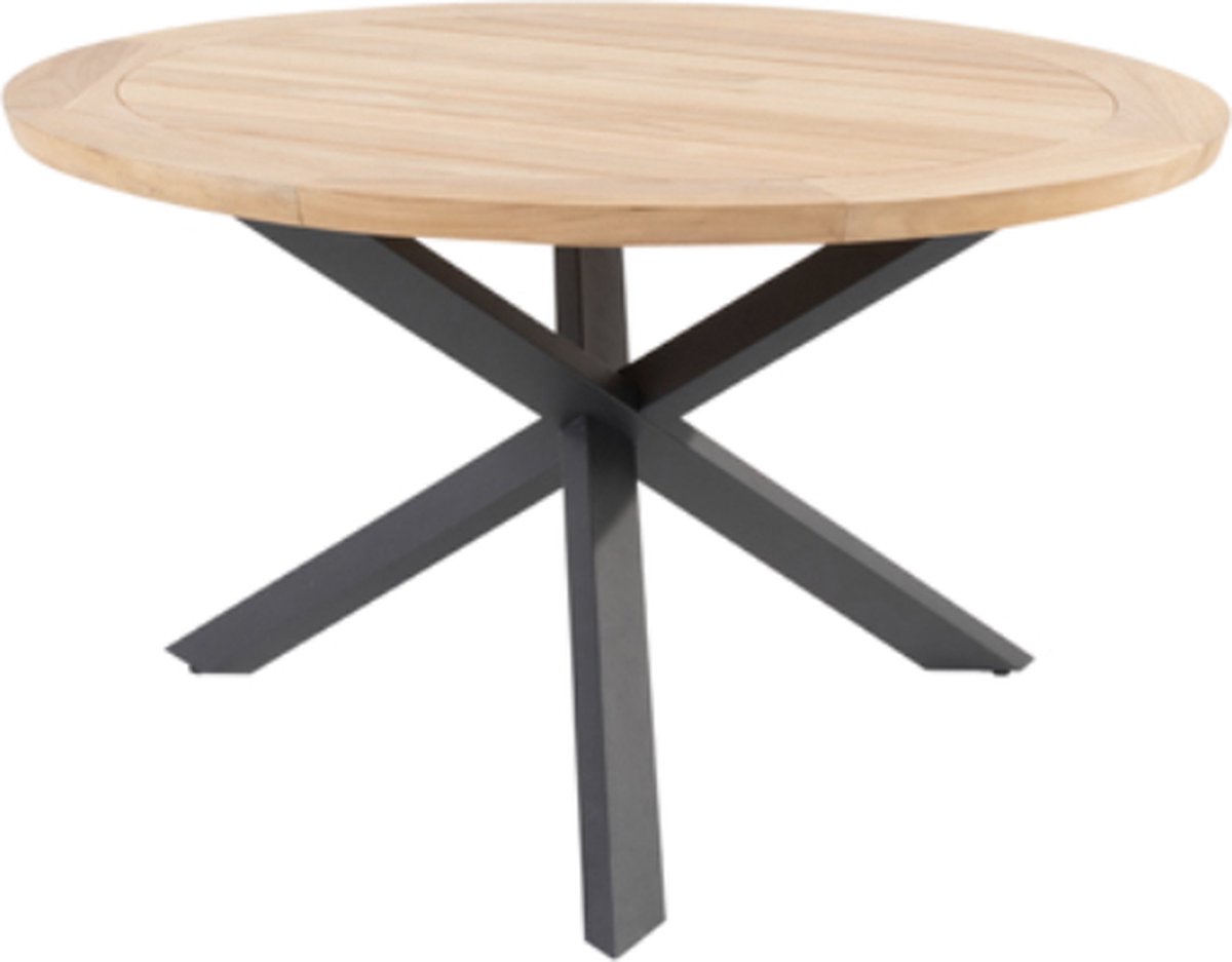 Taste 4SO Prado Diningtafel Teak Antracite Ø 130 cm - Taste