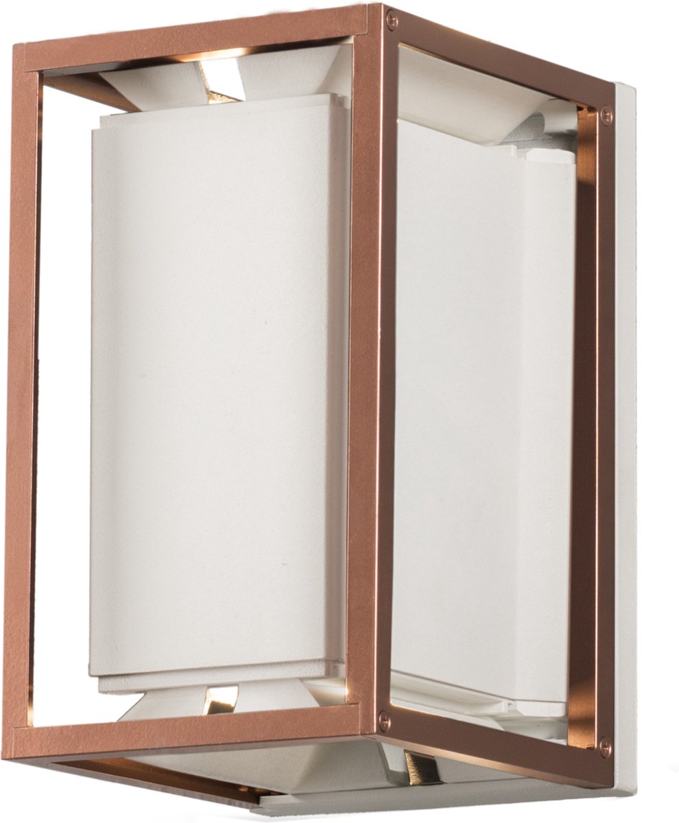 Konstsmide Vale - Buiten Wandlamp - 12 X 15 X 20 Cm - 10W LED Dimbare Incl. - IP44 - Wit