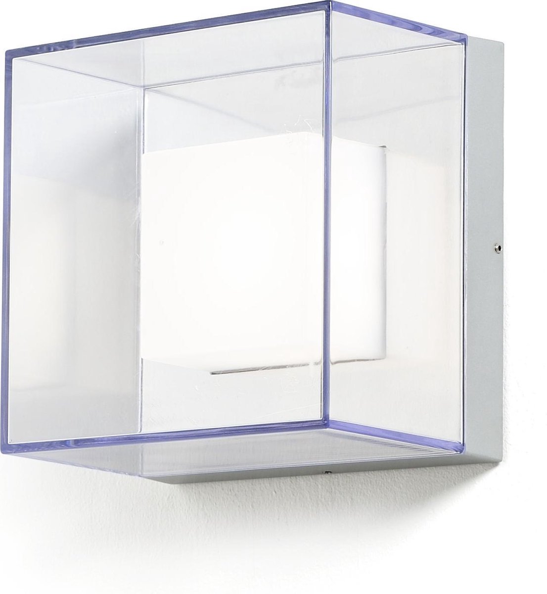 Konstsmide Sanremo - Buiten Wandlamp - 21 X 14 X 21 Cm - 9W LED Incl. - IP54 - Grijs