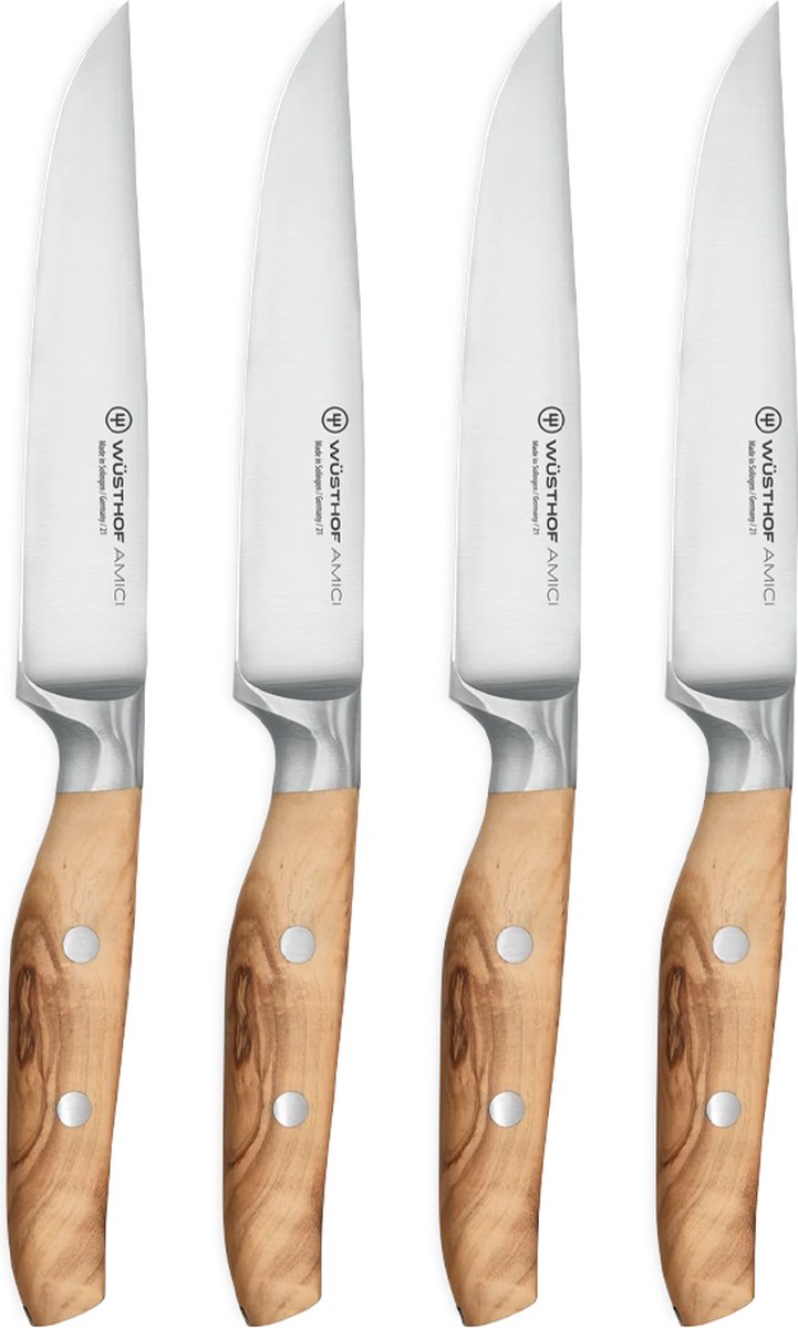 Wusthof - Amici 4-delige steakmessenset