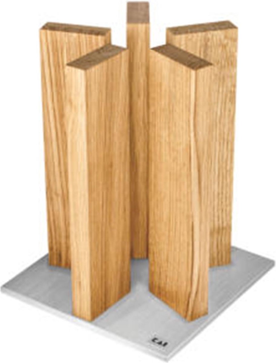 Kai Shun - ''Stonehenge'' Messenblok Roestvrij staal/Eiken