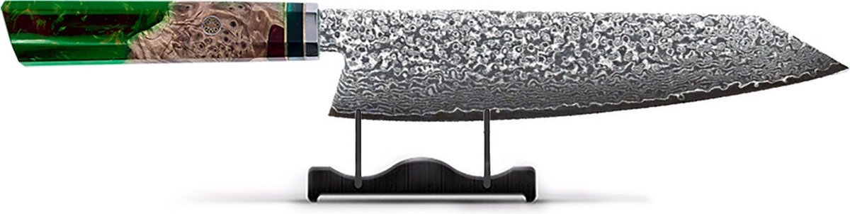 Emerald Octagon Damascus Kiritsuke 23 cm - Special Edition