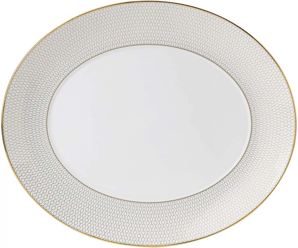 WEDGWOOD - Gio Gold - Ovale serveerschaal 33cm
