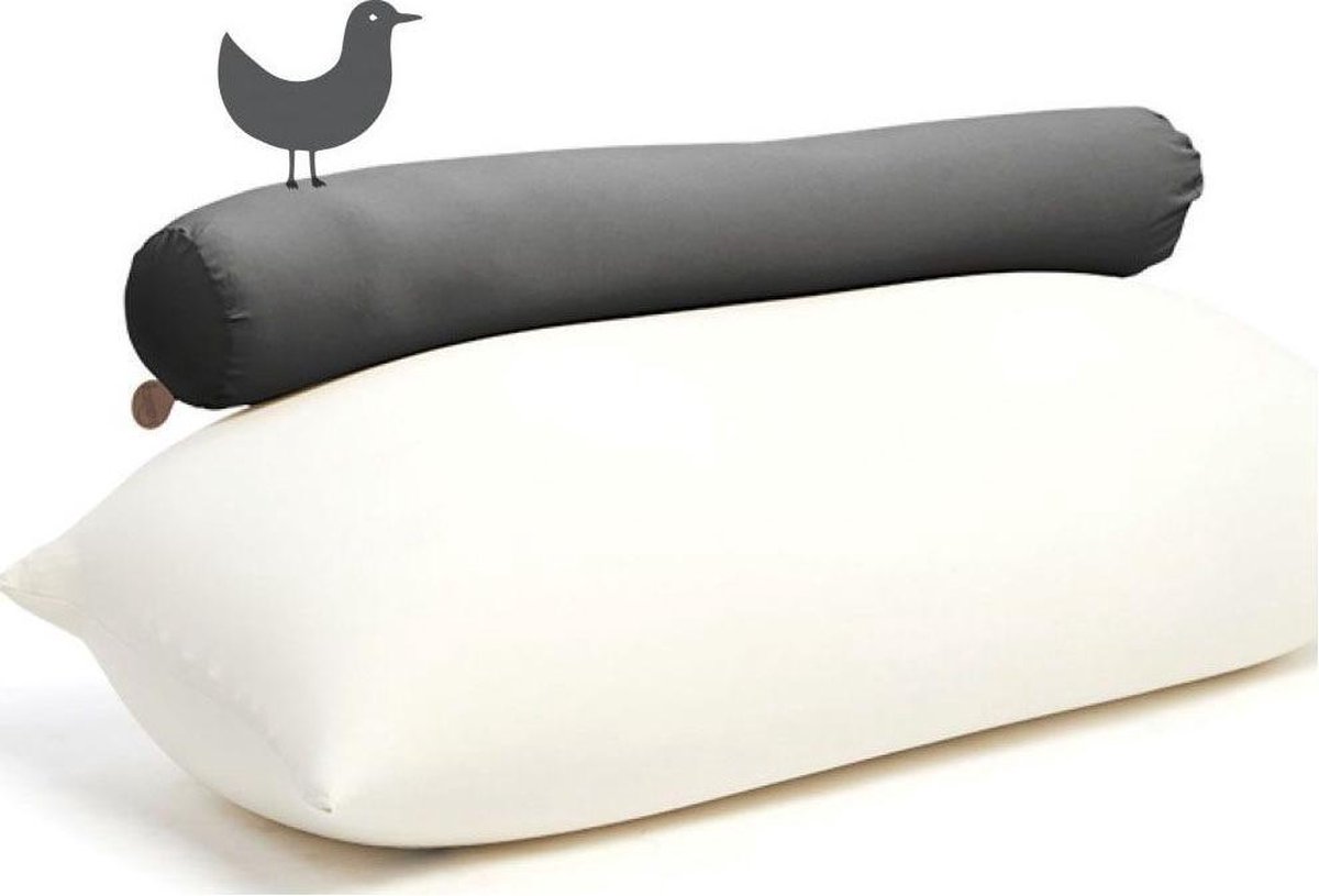 Terapy Toby rugleuning zitzak - Zwart | 160cm x 25cm x 25cm