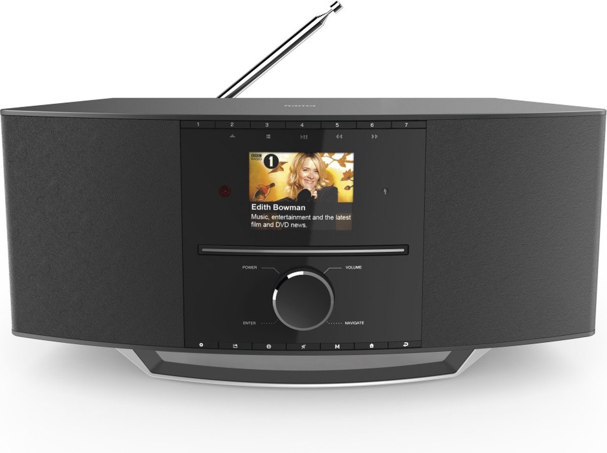 Hama DIR3510SCBTX Digitale Radio DAB+/Internetradio/CD/Bluetooth Zwart