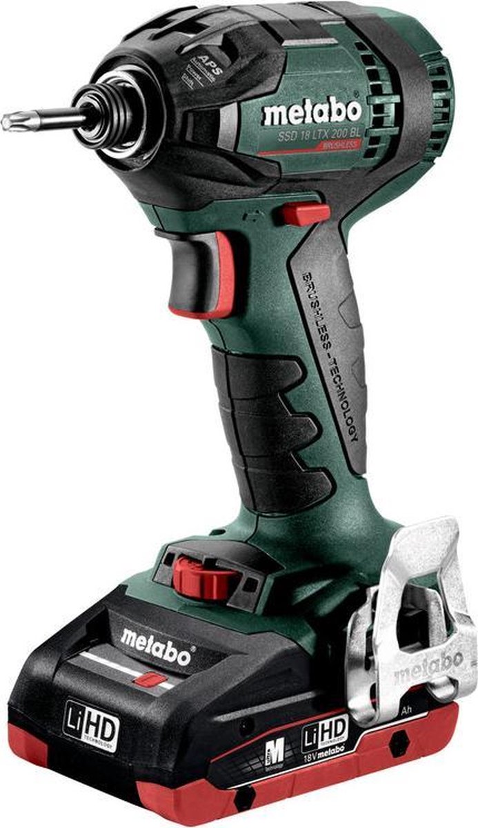 Metabo SSD 18 LTX 200 BL Accuslagschroevendraaier 18V 4,0Ah LiHD in koffer - 602396800