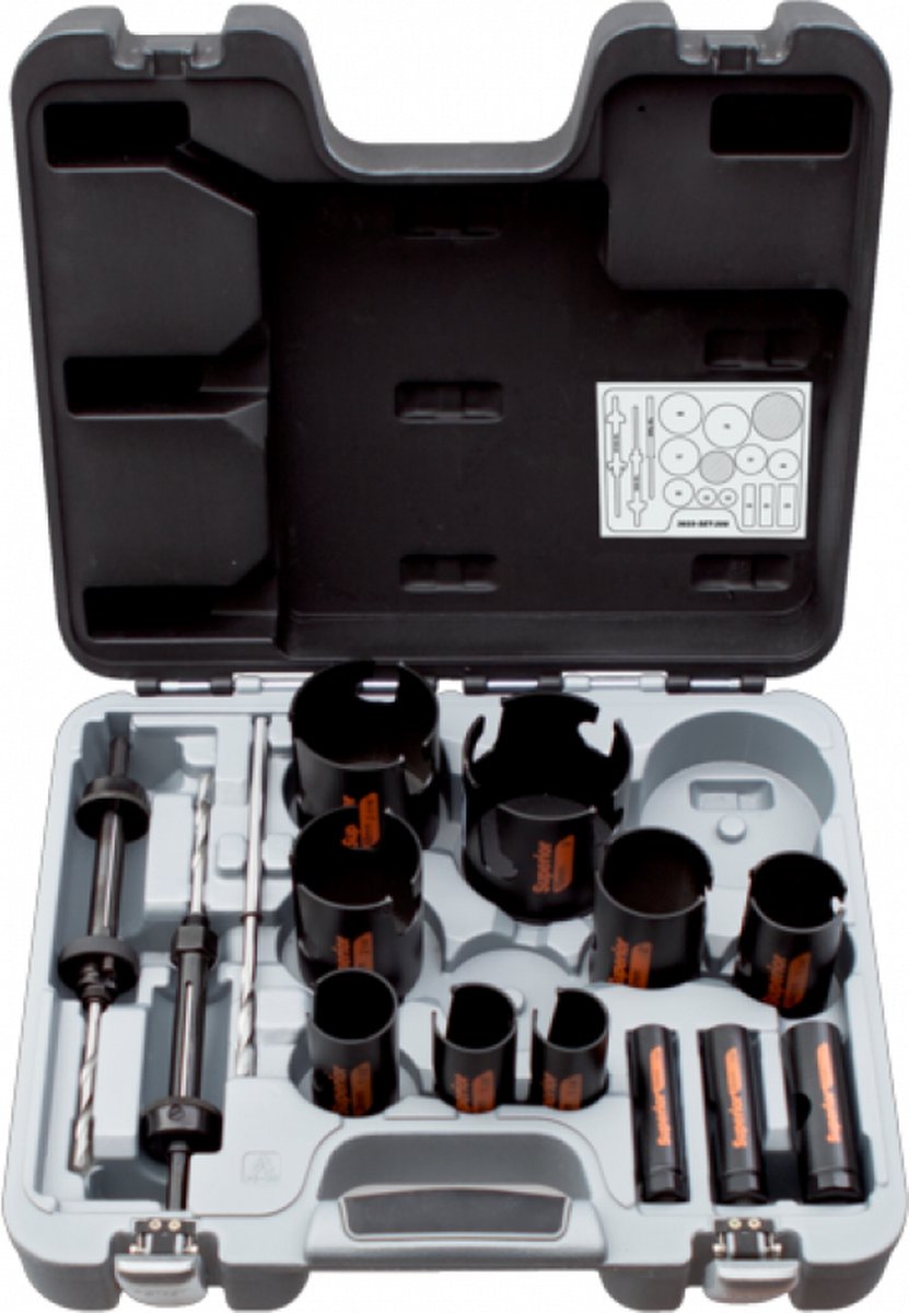 Bahco Gatzagenset 19/22/25/32/35/38/44/51/57/68/76 mm - 3833-SET-208 - 3833-SET-208