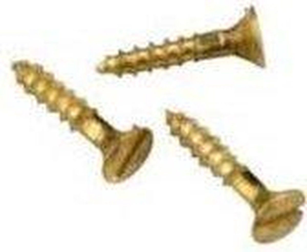 Hoenderdaal Houtschroef Messing Blank Pk Zs Din97 5.0X50 | 200 stuks - 0101.20.41920