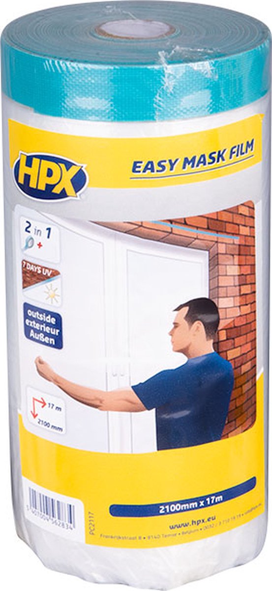 HPX Easy mask film cloth tape | 2100mm x 17m - PC2117 | 30 stuks PC2117