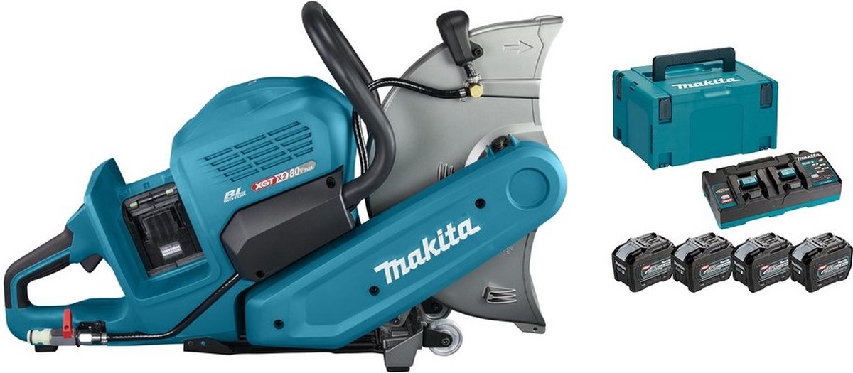 Makita CE001GL402 | XGT 2x40 V Max Doorslijper | 355 mm | 8,0 Ah (4 st) | duo snellader | in doos/Mbox - CE001GL402