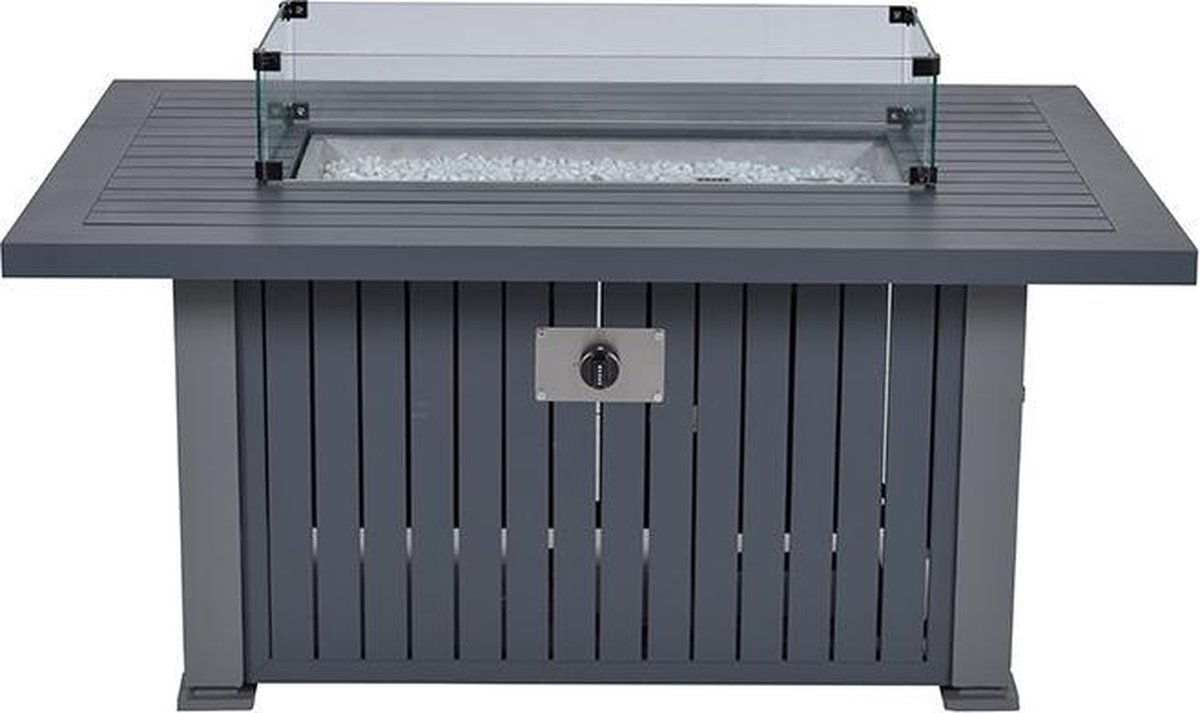 Cozy Living haard Albufeira carbon black grey 132x89xH61 cm - Garden impressions