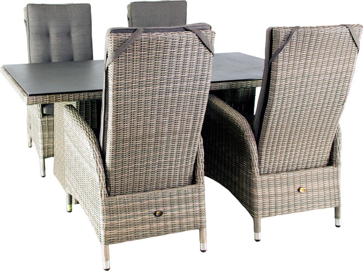Dining set Santa Cruz Chocolate Taupe - Oosterik home