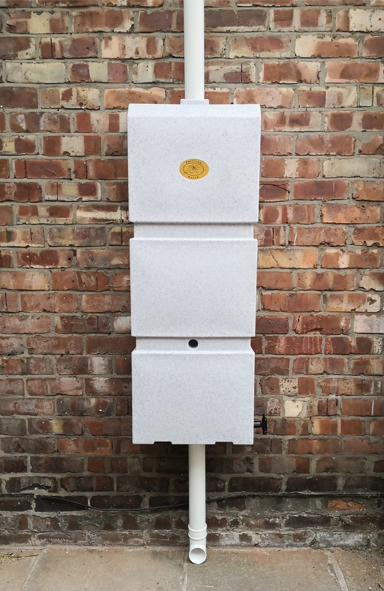 Wand regenton granietwit 100L incl. plastic kraantje - Prestige