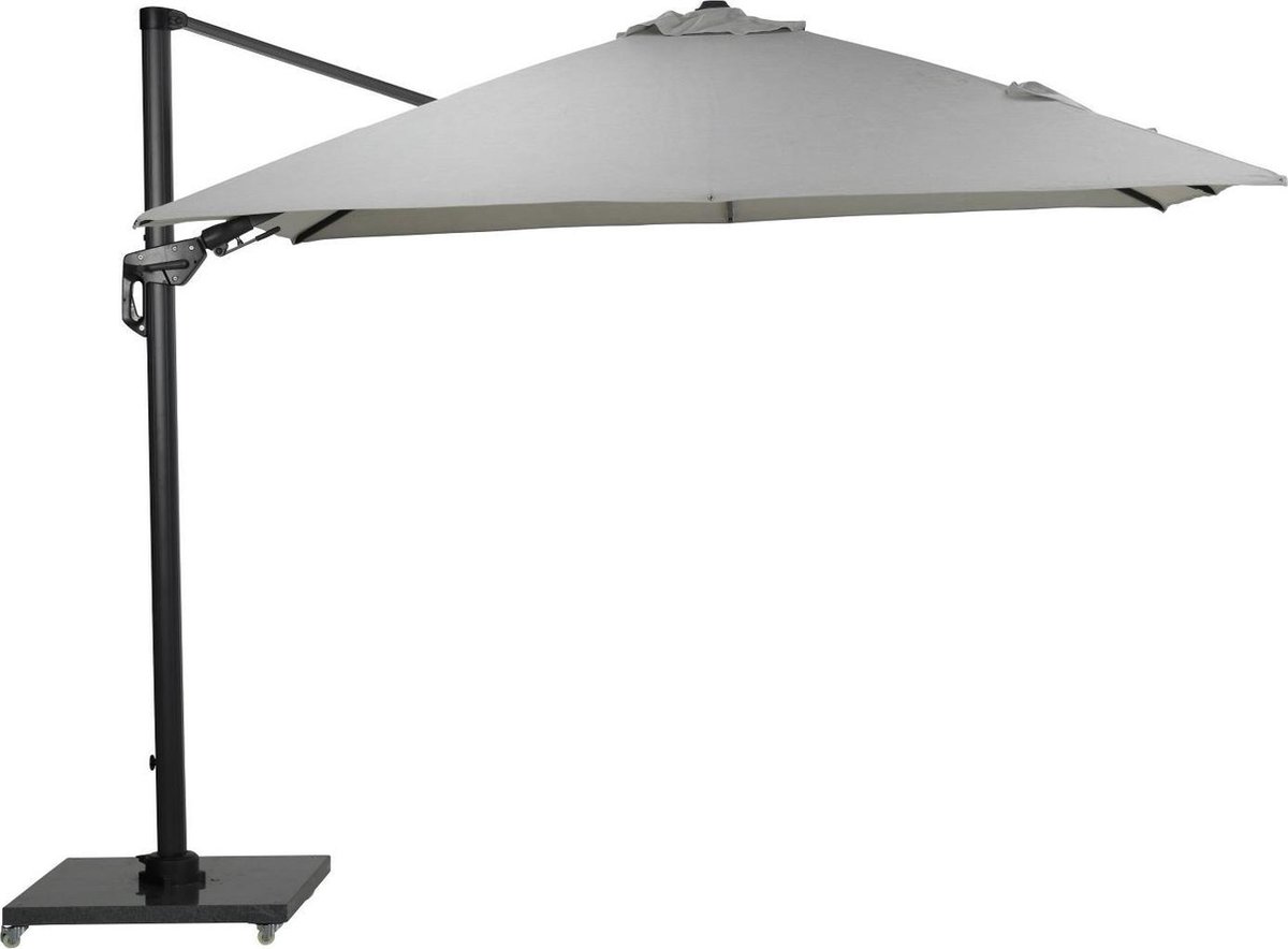 Hawaii zweefparasol Deluxe 300x300 carbon black/sand zonwering - Garden impressions