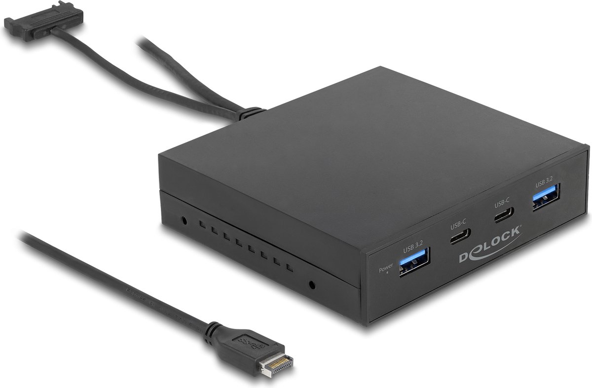 Delock 64057 3,5  USB 3.2 Gen 2 voorpaneel 2 x USB Type-C + 2 x USB Type-A